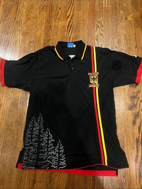 Germany Polo Team Black Polo with Red & Yellow Trim 3x